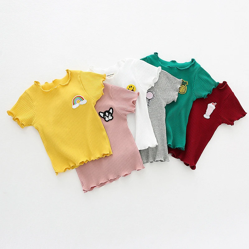 Детская футболка для девочек в мультипликационном стиле для маленьких девочек летние топы детская одежда для девочек От 1 до 4 лет bebes модная одежда футболка s