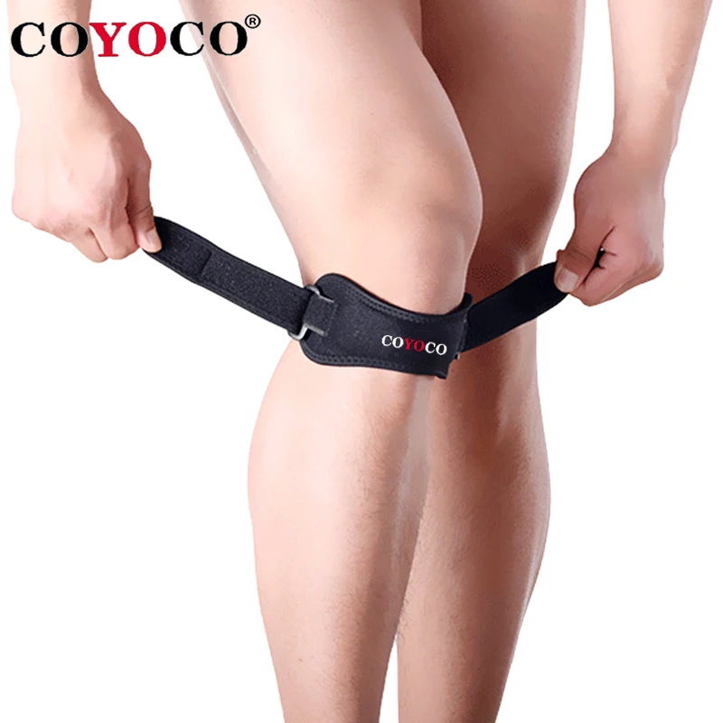 

1 Pcs Adjustable Patella Brace Pad Protector Knee Support KneePad COYOCO Brand Anti Falls Injury Bandage Patella Guard Black