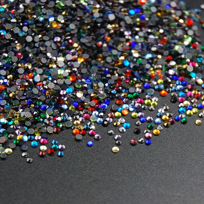 

Promotion SS6 SS10 SS16 Mixed Color DMC Hot Fix rhinestones 1440Pcs/Bag Flatback Loose Strass Crystal Clothes Bags Accessaries