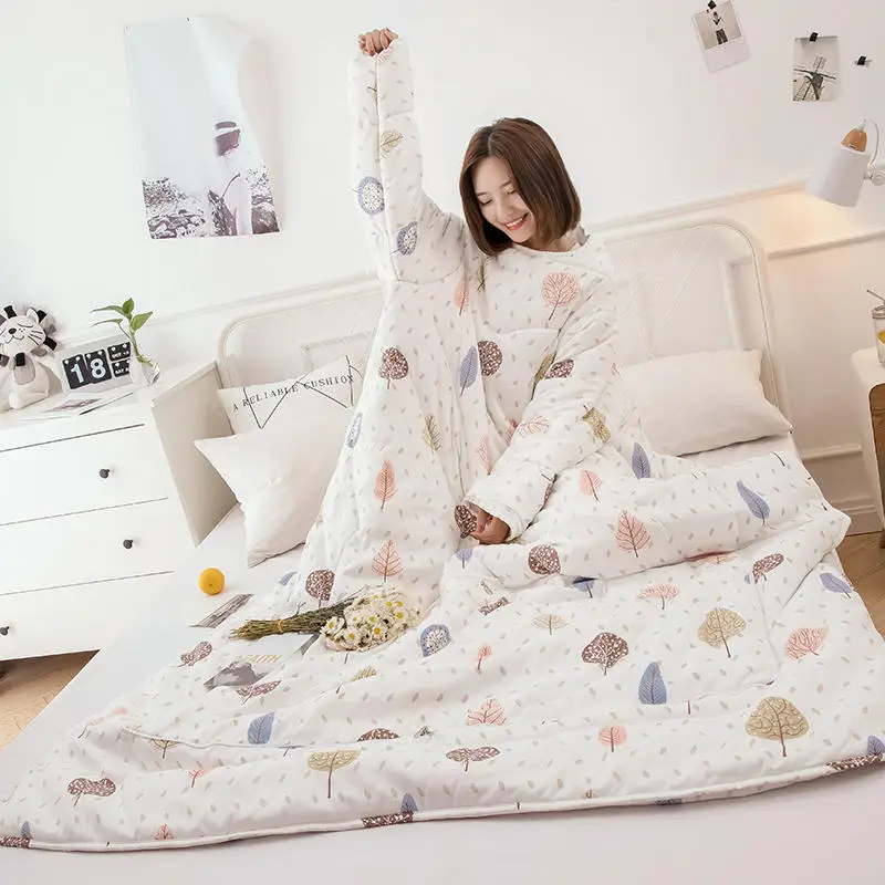 

Child Favorite Winter Lazy Quilt with Sleeves Family Blanket Cape Cloak Blanket Dormitory Mantle Covered Blanket Christmas Gifts