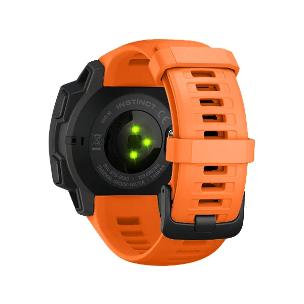 Силиконовый ремешок для часов JKER Quick Release для Garmin Instinct, сменный ремешок, легко подходят для часов, Wirstband - Цвет: Orange