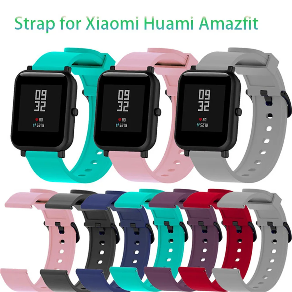 Ремешок силиконовый для смарт часов Xiaomi Huami Amazfit Bip 20 мм|Смарт-аксессуары| |