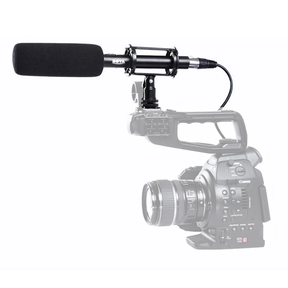 

BY-PVM1000 Professional DSLR Condenser Shotgun Microphone Video Interview Reporting for Canon Nikon Sony DSLR Cameras