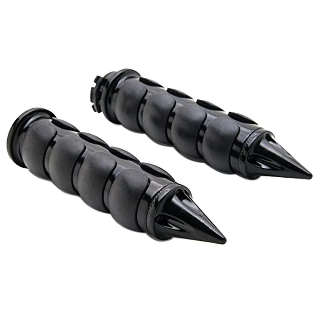 Universal Motorcycle ATV Aluminum Rubber Gel Hand Grips For 1' Handlebar Spike Comfort Motorcycle Hand Grips