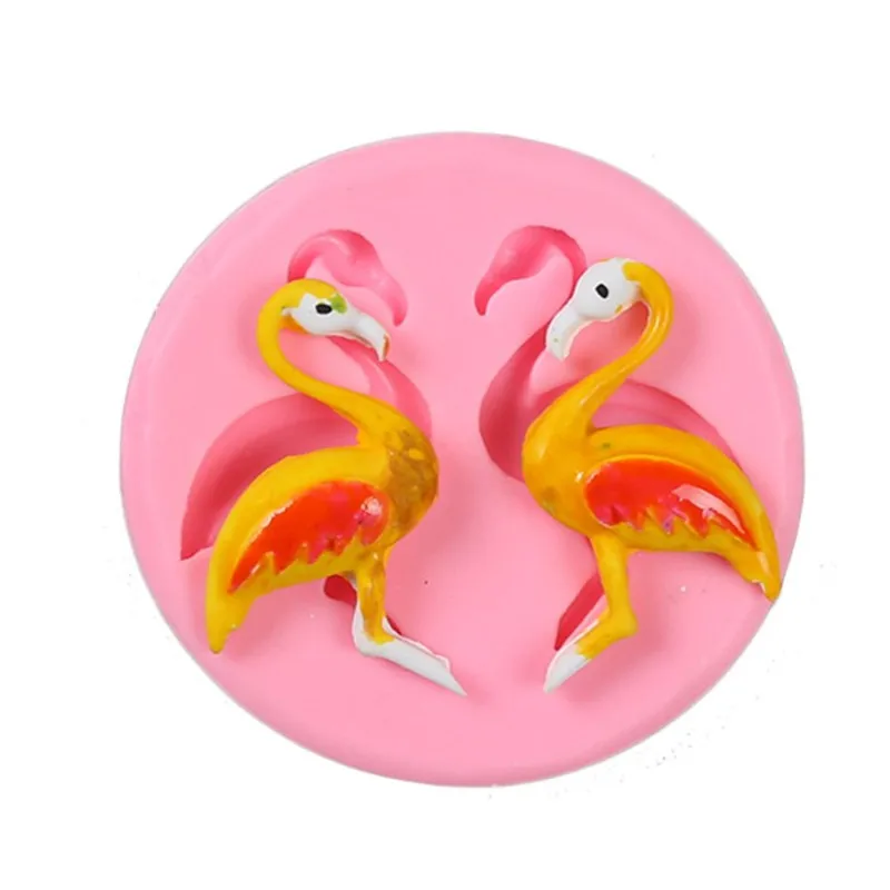 

Flamingos Silicone Mold Baking Unicorn Party Cupcake Fondant Cake Decorating Tools Jelly Candy Chocolate Gumpaste Mould