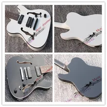 Kostenloser versand gitarre jede logo jede farbe elektrische gitarre Kundenspezifische TL gitarre Weiß und schwarz Hals und körper link