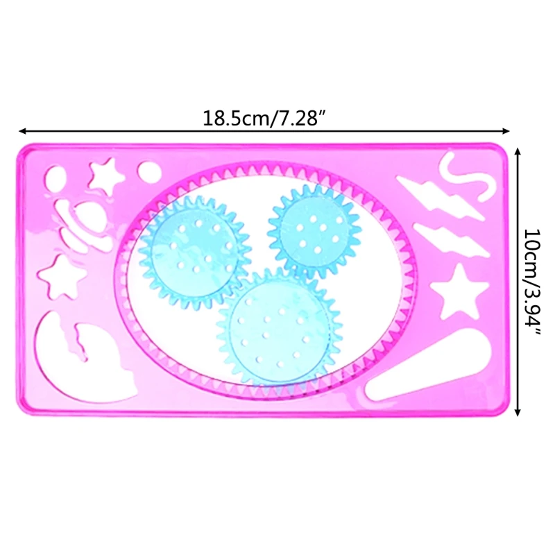 4 шт. Геометрическая линейка спирографа трафарет спираль Канцтовары для обучения инструмент для рисования высокого качества