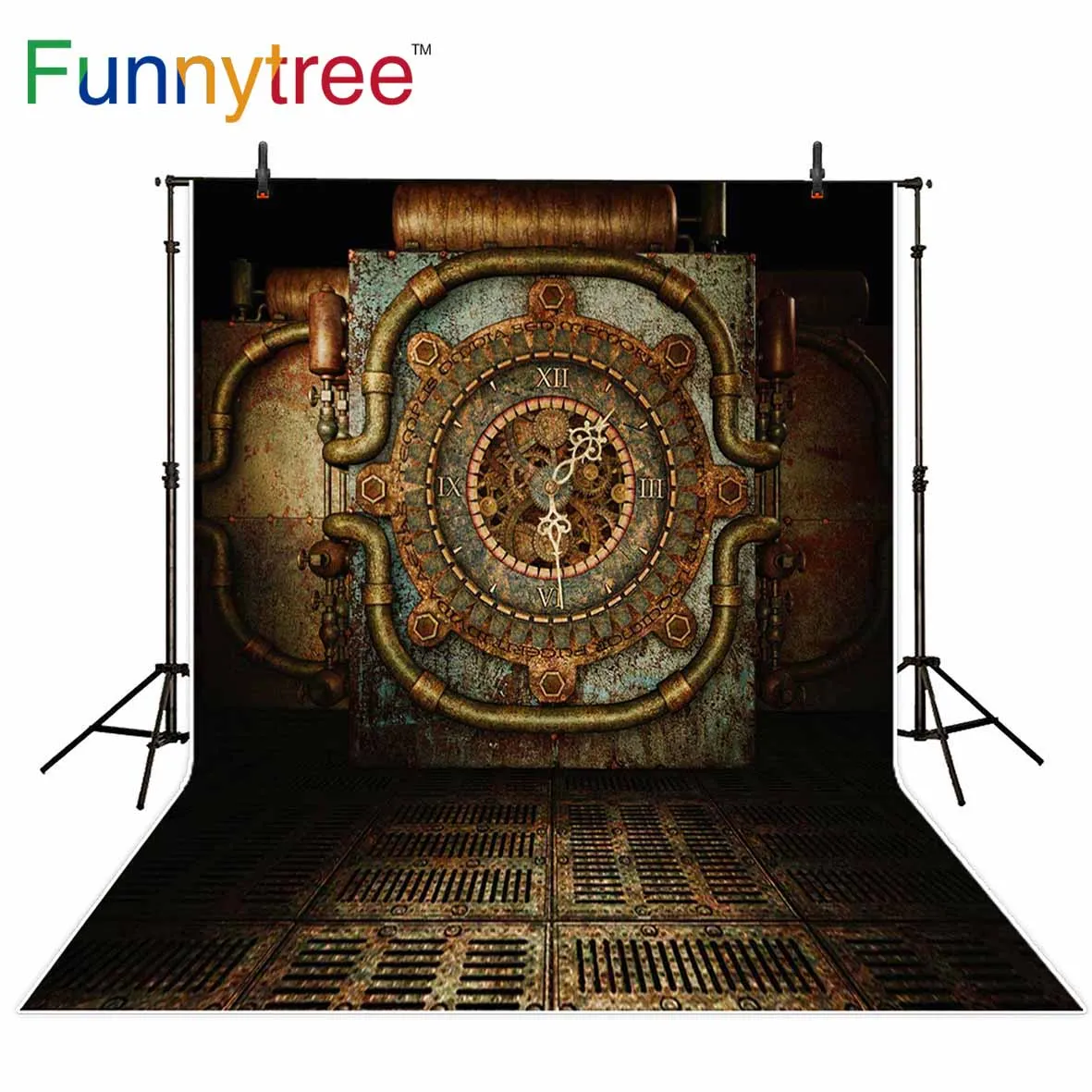 Фон Funnytree для фотостудии стимпанк часы фабрика винтажный Профессиональный
