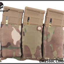 Emerson gear тройной M4 чехол Быстрый журнал MOLLE страйкбол Wargame снаряжение пейнтбол оборудование MAG EM2388 Койот коричневый черный Мультикам