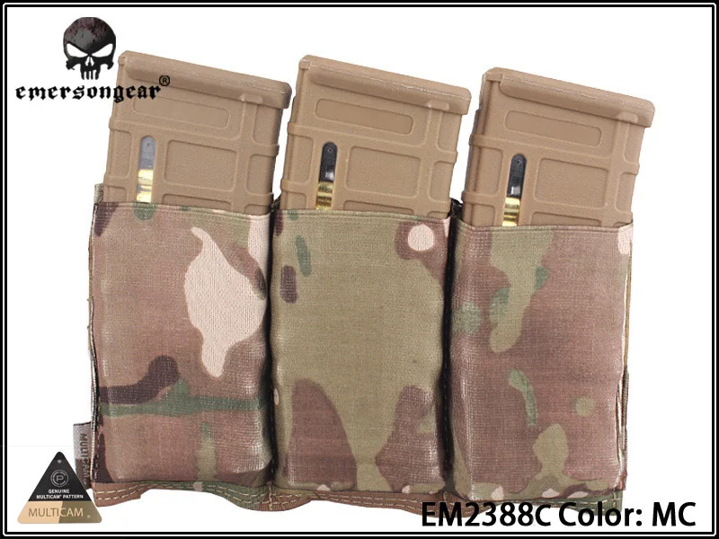 

Emersongear Triple M4 Pouch FAST Magazine Molle Airsoft Wargame Gear Paintball Equipment MAG EM2388 Coyote Brown Black Multicam