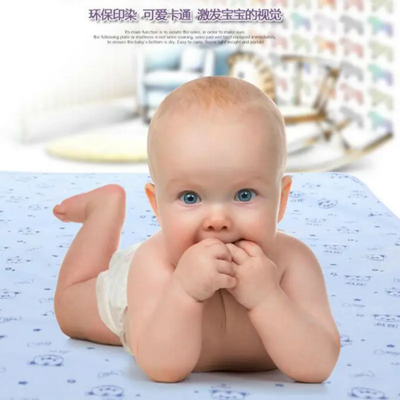 Лучшее качество Хлопок ТПУ Детские Младенцы водонепроницаемый коврик мочи многоразовый моющийся пеленальный коврик