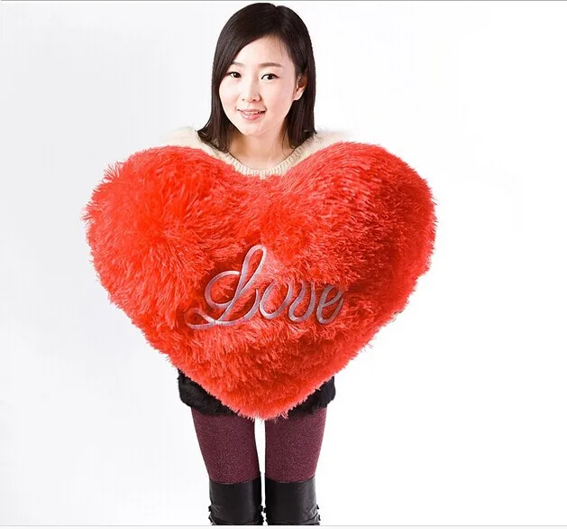 

large 55 cm plush toy , " love "Heart throw pillow ,girlfriend pillow , proposal gift w8869