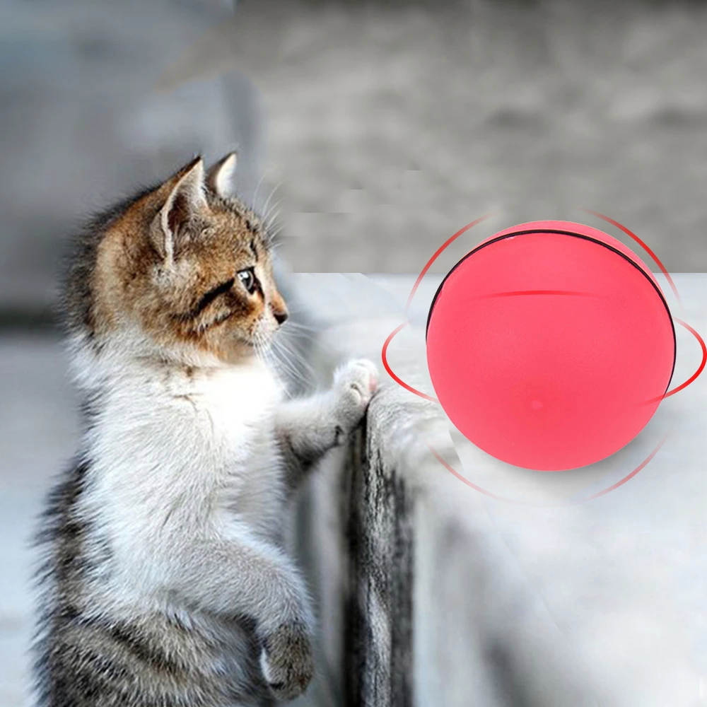 Игрушка для питомцев, кошек, вращающийся шар, светодиодный светильник, движение, кот, активированный шар, игрушки, Интерактивная игрушка для питомцев