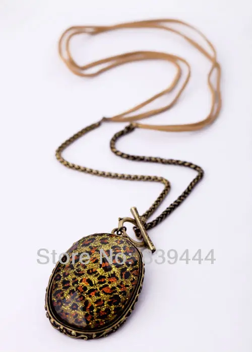 

Fashion Jewelry Wholesale Oval Texture Stone Necklace