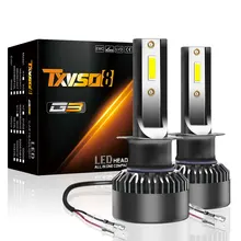 Pcs LED Farol Do Carro H8 H9 H1 2 H4 Led 9006, 9005, 9012 W DC9V-32V 6000lm 6000 K Farol Do Carro Lâmpada Luz de Nevoeiro Cob 100 W/set