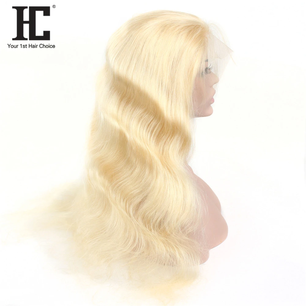 613 блонд, парик на кружеве с детскими волосами, бразильские волнистые человеческие волосы Remy без клея, парики предварительно выщипанные для черных женщин 150% HC