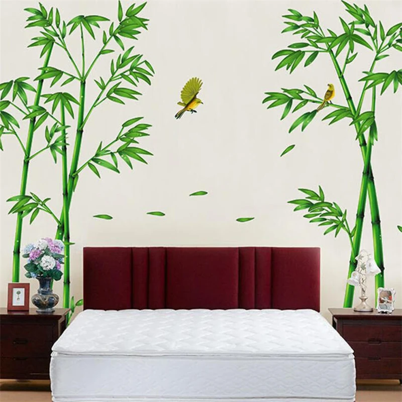 2018 New Fashion Creative Deep Bamboo Forest Wall Stickers Romance Decoration Wall Home Decor  Room design Removable DecorC0212 04