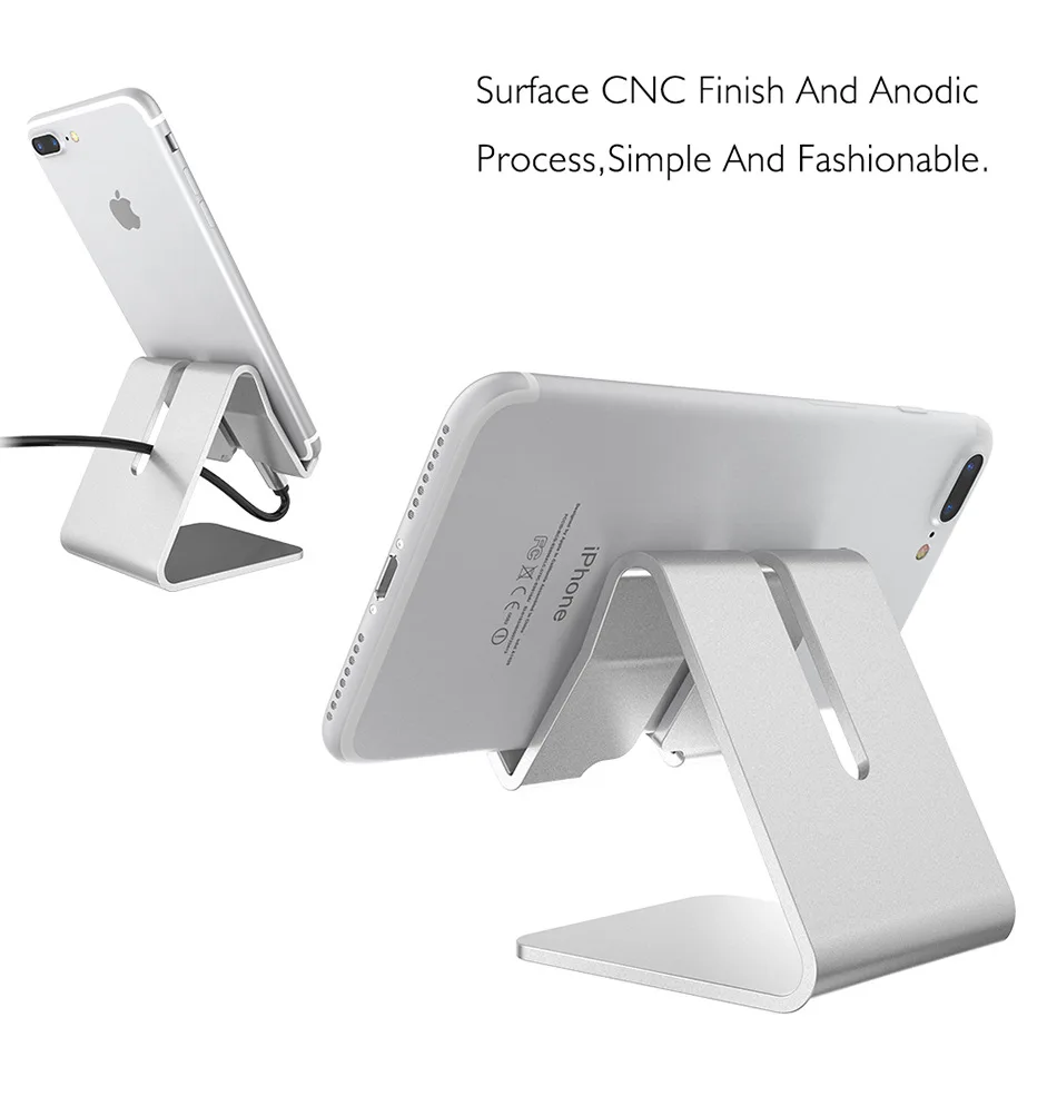

Wolfsay Universal Mobile Phone Holder Stand For Phone Charging Stand Cradle Mount For iPhone 7 8 X Aluminium Alloy Desk Holder
