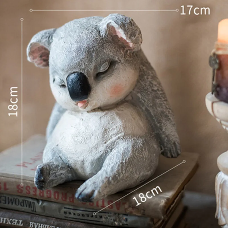  Modern Sleepy Pet Dog The Koala Sloths Resin Decor Grocery Garden Home Living Room Bedroom Resin De - 33046521433