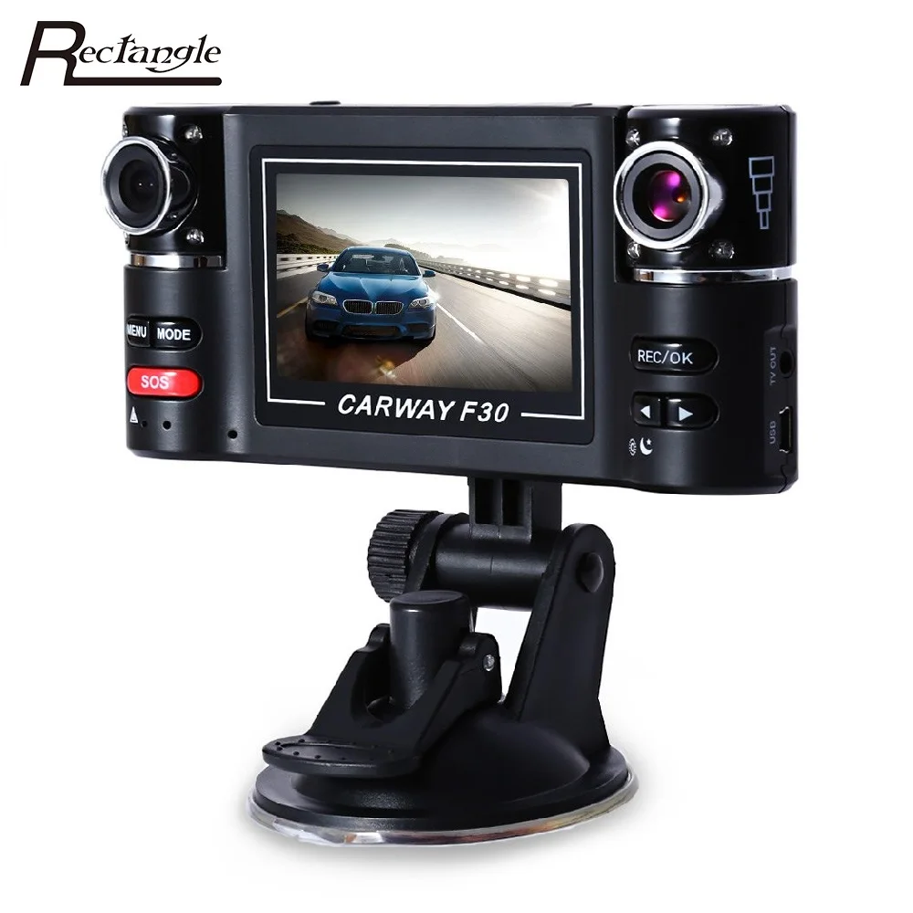 

High Quality Adustable Dual Lens Wide View 180 Degree Auto Camcorder Car DVR Driving Recorder Car Camera Night Model Dashcam