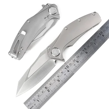 

Kevin John MT Matrix S35VN blade ball bearing flipper folding knife titanium handle camping hunt survival pocket knives EDC tool
