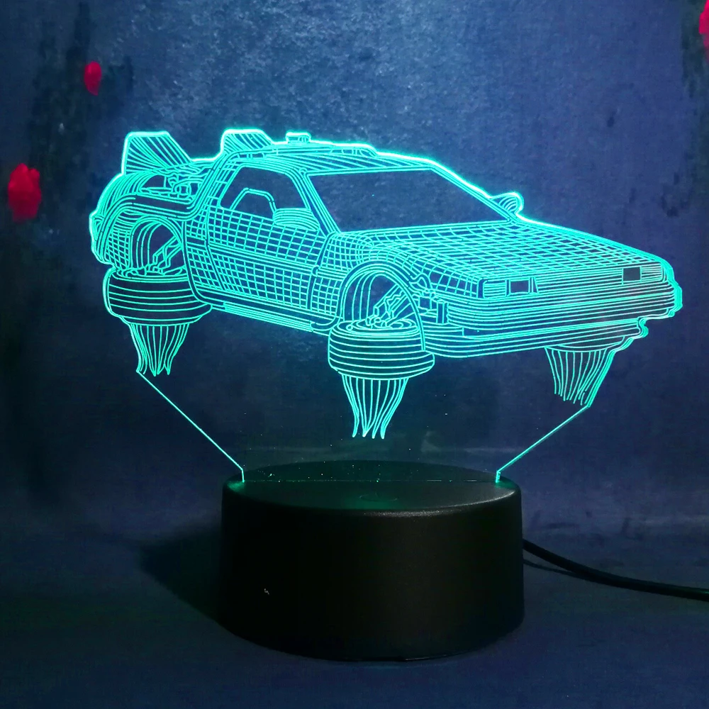 Крутой автомобиль 3D ночник Светодиодная usb-зарядка пульт дистанционного управления/сенсорный 7 цветов Изменение детский ночник Игрушка Декор светильники для спальни подарки