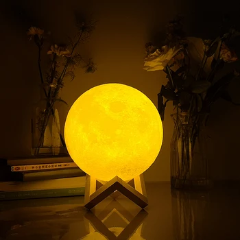

Free Dropship Moon Lamp 8cm to 24cm Colorful Change Touch USB Led Night Light Creative Gift Get a USB Lamp For Free