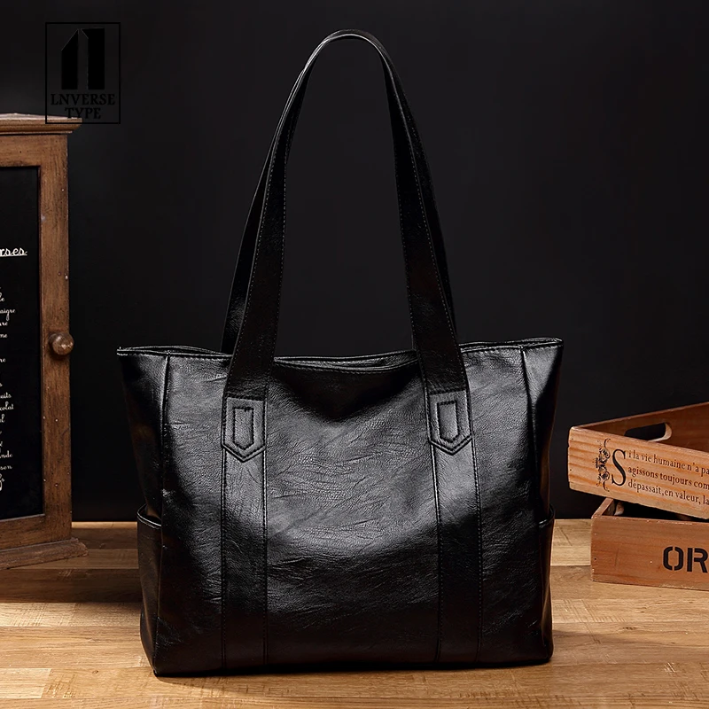 Business commuter ladies bag shoulder bag 2019 Women Leather Handbags Top-handle Bags Female Large Totes Handbags Business work
