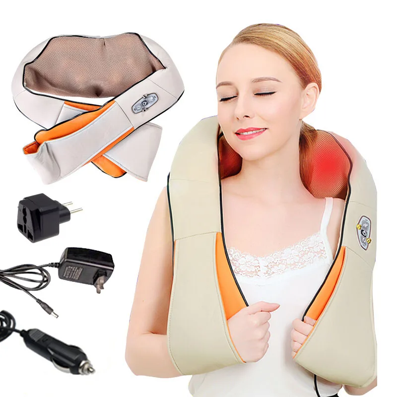 Multifunction Home Car Relax Body Massager Shawl Pillow Shiatsu Heating