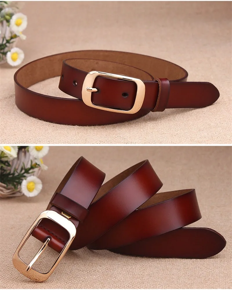 COWATHER Luxury cow genuine leather belt for women new arriving fashion design thin women belts top sell free shipping