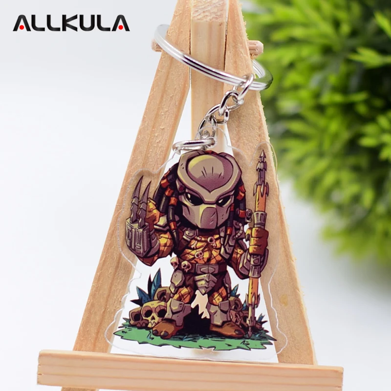 

2018 Predator Action Figure for Keychain AVP Customized Double Sided Game Peripherals Best Gift AKL176