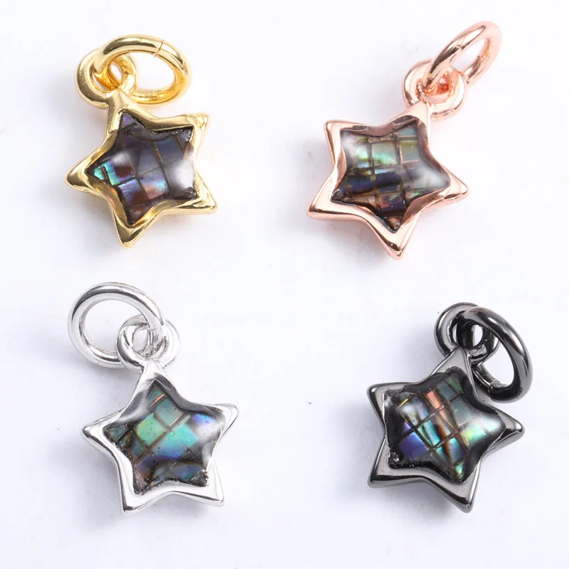 Singreal ушка в виде ракушки Micro Pave Star браслет или ожерелье с шармами колье кулон