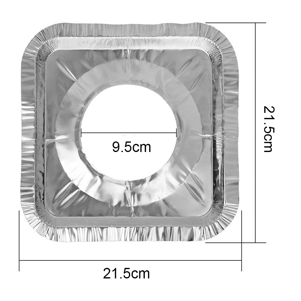 Крышки горелки печи, 60 частей алюминиевой фольги квадратные крышки горелки газовой плиты, устранимые более толстые Bib вкладыши крышки для верхней части газа