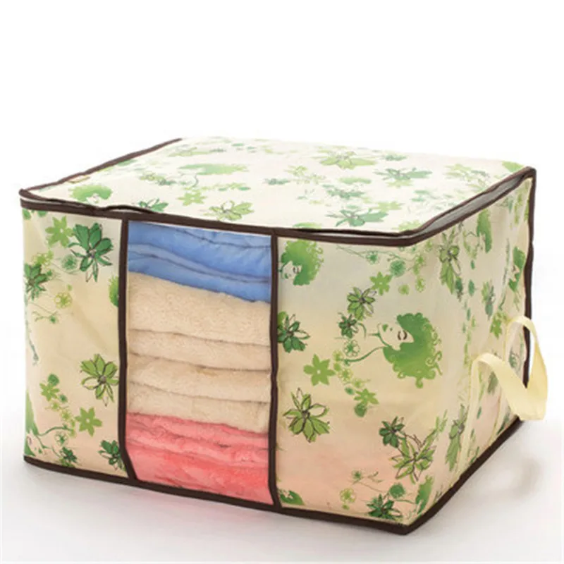 Oxford Fabric Storage Holder Sorting Bags Clothing Box Bamboo Charcoal