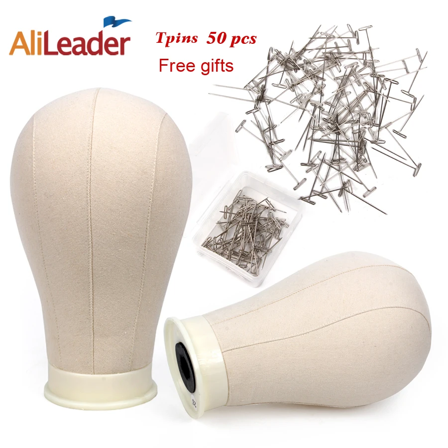 Alileader Training Mannequin Head Canvas Block Head For Hair Extension Lace Wigs Making And Display Styling 21