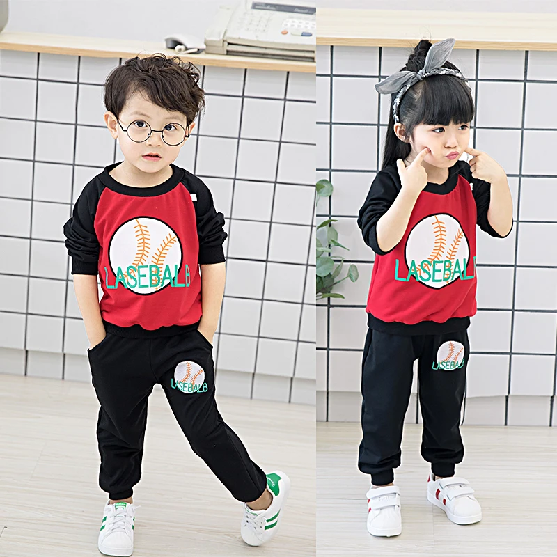 Весенняя одежда для маленьких мальчиков футболка с длинными рукавами и штаны хлопковые костюмы из 2 предметов комплекты детской одежды Брендовые спортивные костюмы для малышей