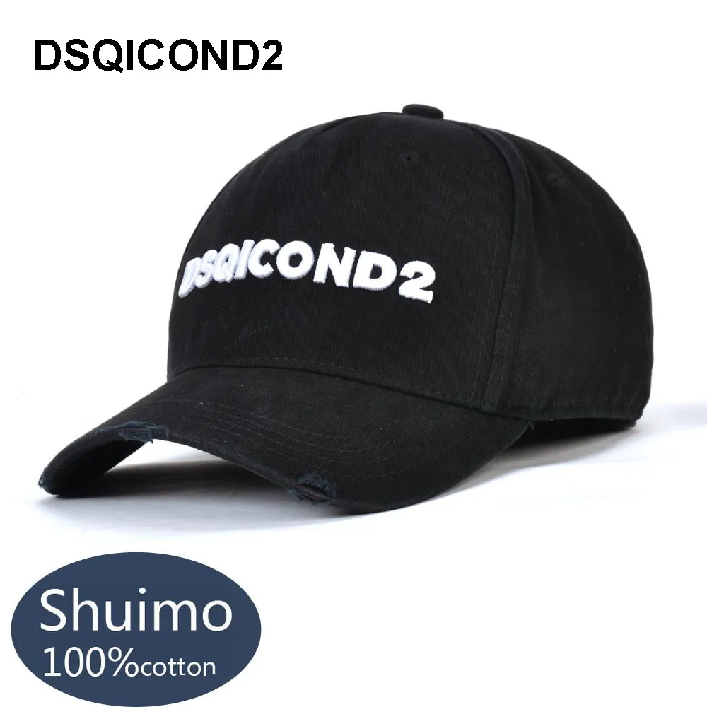 DSQICOND2 бренд DSQ икона Casquette Dad хип-хоп кепка-бейсболка однотонные шапки с буквенным