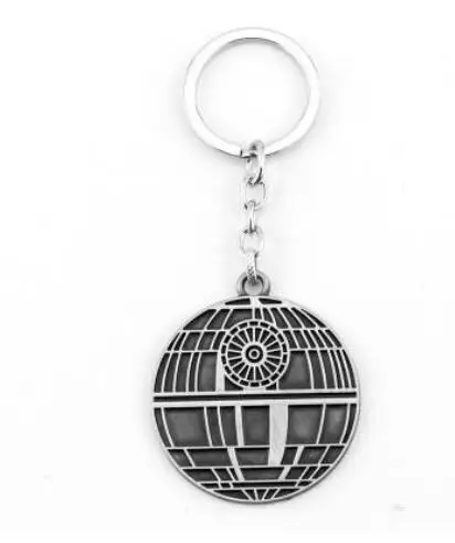 Star Wars Spaceship Keychains Toys Model Keychain Death Star BB8 Slave 1 Collectables Metal Keychains Keyring - Цвет: death star 2