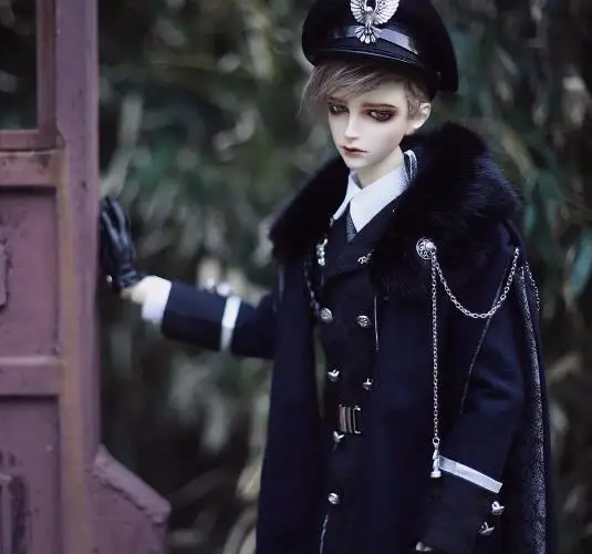 Accept custom European style Black leather Suit BJD 1//3 SD SSDF Doll Clothes