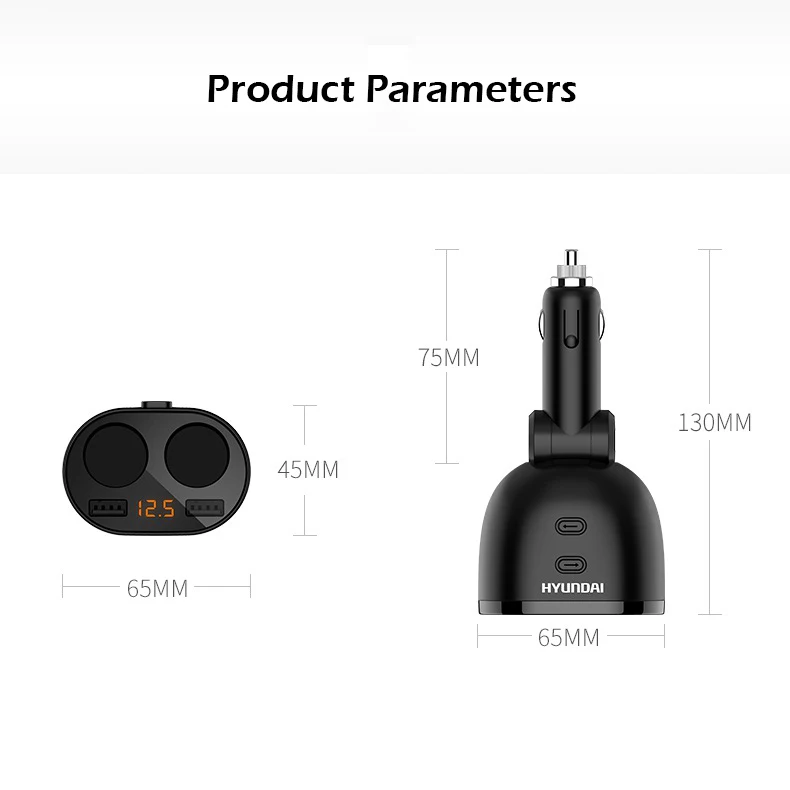 Автомобильное зарядное устройство прикуриватель двойной USB 12-24 в 80 Вт Двойной зарядное устройство розетка адаптер сплиттер с индексационным переключателем светодиодный дисплей