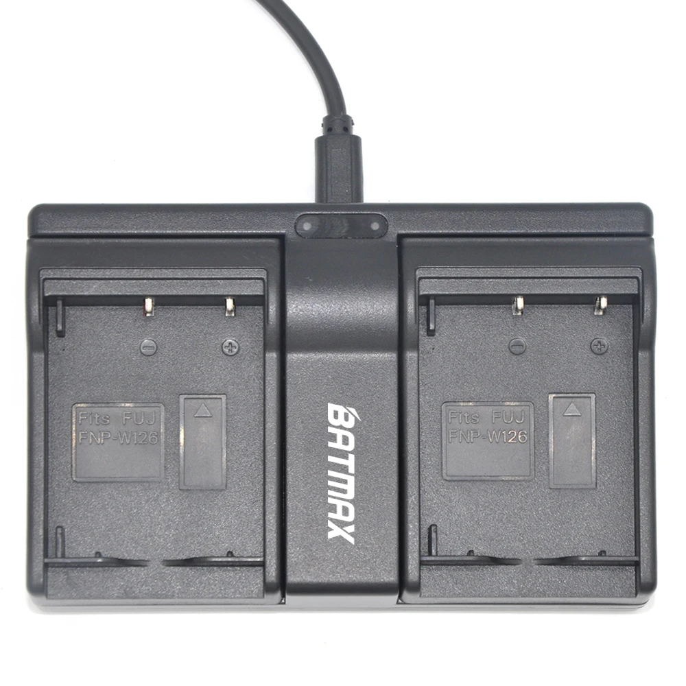 2 шт. 7,4 В 1260 мАч литий-ионная NP-W126 NP W126 батареи+ двойной USB зарядное устройство для Fujifilm Fuji NP-W126 NPW126 BC-W126 BCW126 X-T10 XT10