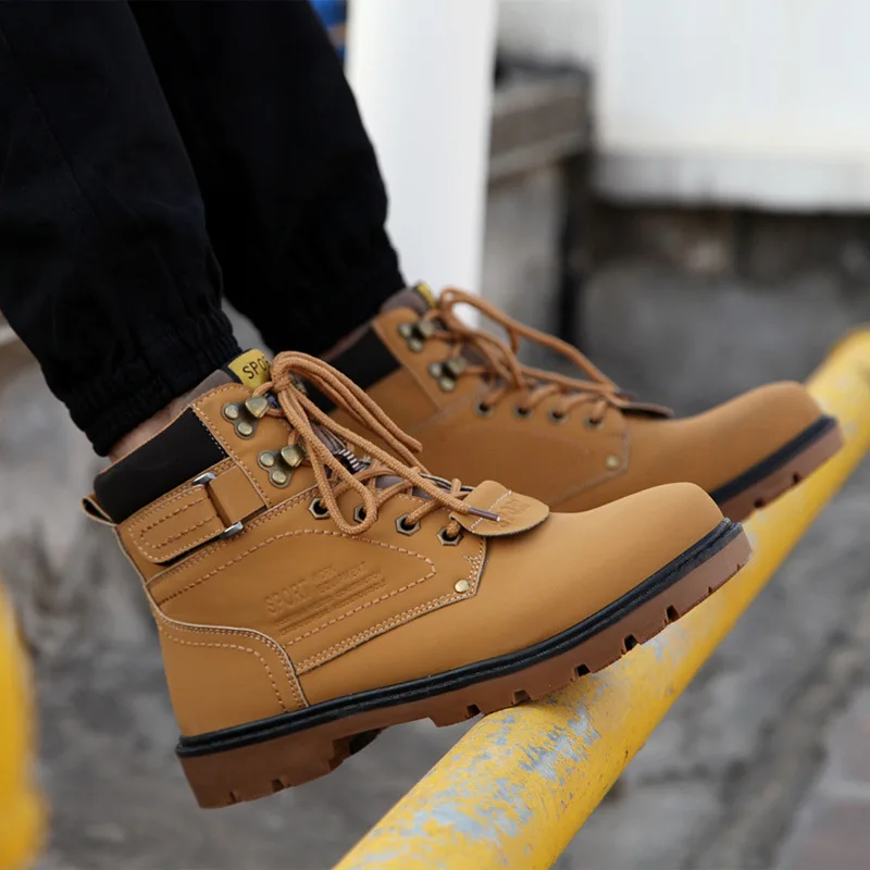 

Hot new keep warm men winter boots high quality PU leather wear resisting casual shoes men snow boots working fashion men boots