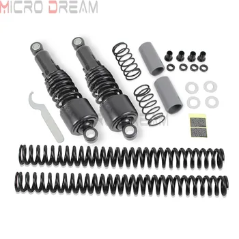 

10.5" Rear Shocks Progressive Suspension For Harley Dyna Low Rider Street Fat Bob FXD FXDB FXDF FXDC 2006-17 Black Absorber Kit