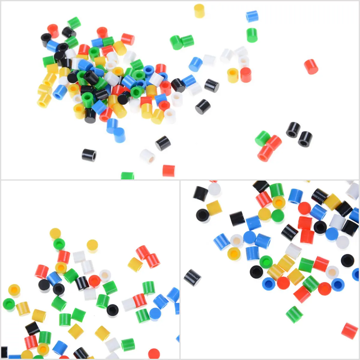 20pcs/lot Tactile Button Caps Plastic Cap Hat for 6*6 Tactile Push Button Switch Lid Cover Wholesale Random Color