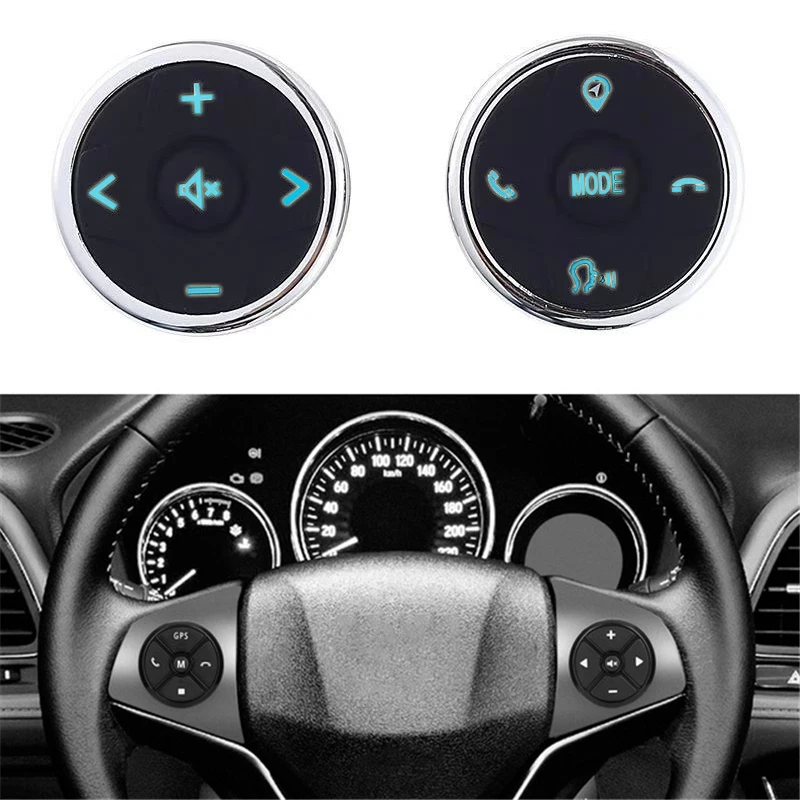 Рулевое колесо Радио пульт дистанционного управления кнопки Черный для Универсальный Toyota автомобильный руль управление Лер 4Key музыка беспроводной DVD gps