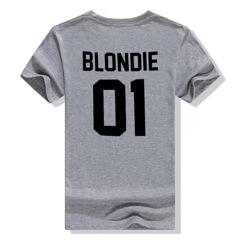 Футболки с надписью Sister Хлопковые футболки для женщин и девочек Brownie Blondie 01 Летние