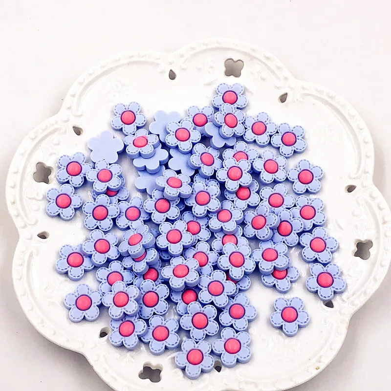 

20Pcs/lot Mix Color Flower Resin Flat Back Cabochons DIY Phone Case Decor Scrapbooking Craft Charms Jewelry Accessories