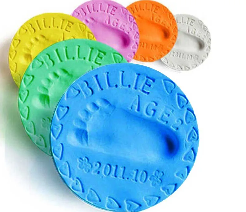 2pcs Fashion Newborn Baby Handprint Footprint Imprint Kit Air Drying