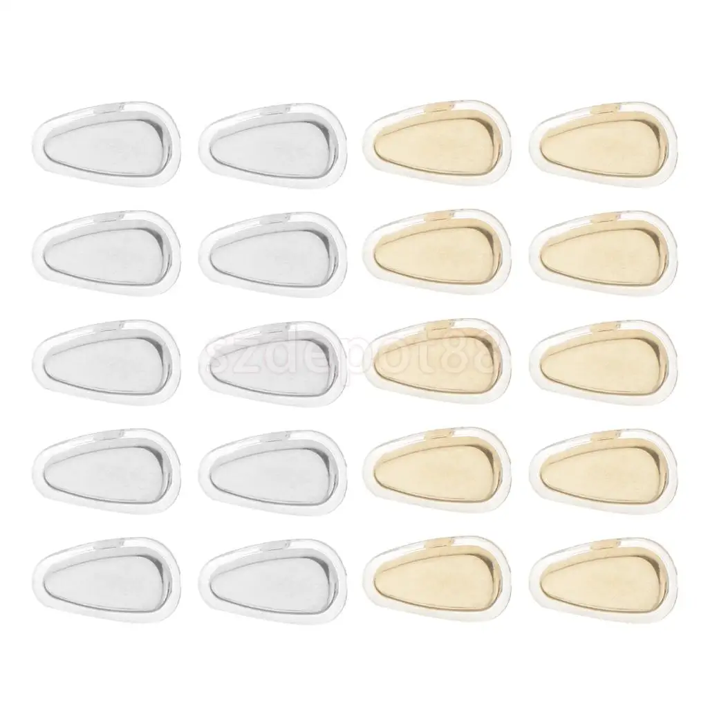 10 Pieces Oval Optical Eyeglasses Nosepads Eyewear Replacement Parts