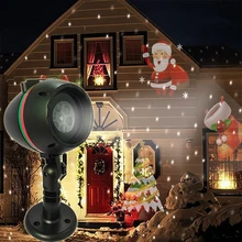 Светодиодный прожектор с рисунком Рождественская проекционная лампа водонепроницаемый пленочный освещение с дизайном «Снежинка» садовый газон свет